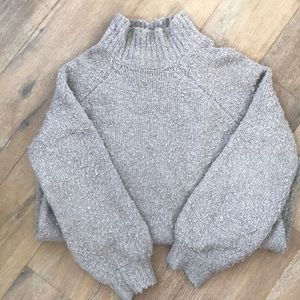 Aerie Boucle Tan Sweater